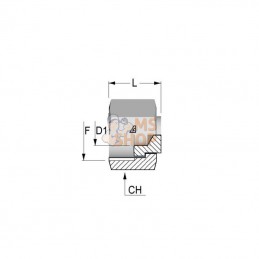 PFO23; ALFAGOMMA; Bouchon Femelle ORFS 1"7/16; pièce detachée