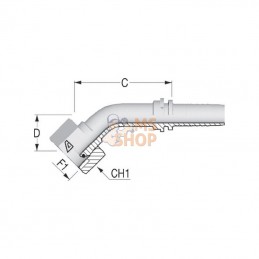 PF402445; ALFAGOMMA; Raccord DN40-1"1/2 BSP 45°; pièce detachée