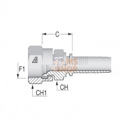 PGK2533; ALFAGOMMA; Raccord à sertir DN25-M33x1,5; pièce detachée