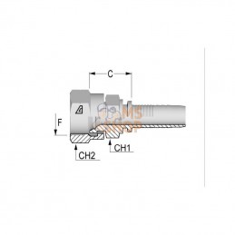 PGK2533; ALFAGOMMA; Raccord à sertir DN25-M33x1,5; pièce detachée