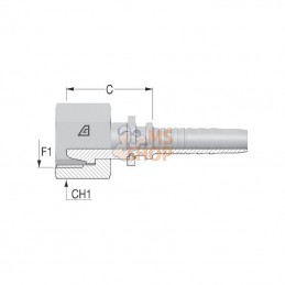 PGL1322; ALFAGOMMA; Raccord DN13-M22x150-15L; pièce detachée