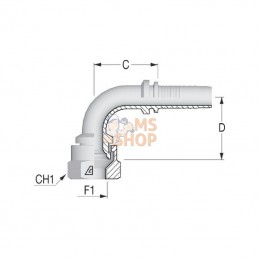 PFK13890; ALFAGOMMA; Raccord DN13-1/2 BSP 90°; pièce detachée