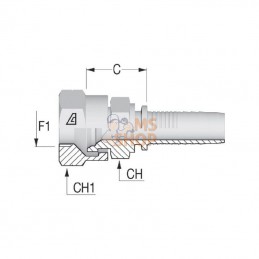 PFK2516; ALFAGOMMA; Raccord à sertir DN25-1" BSP; pièce detachée