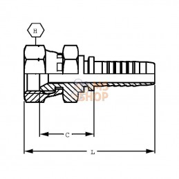 PFK2516; ALFAGOMMA; Raccord à sertir DN25-1" BSP; pièce detachée