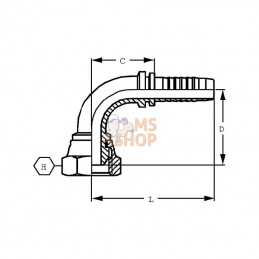 PF402490; ALFAGOMMA; Raccord DN40-1"1/2 BSP 90°; pièce detachée