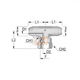 TOU17; ALFAGOMMA; Raccord T orientable JIC/UNF 1 1/16; pièce detachée