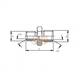 VNAM0618; ALFAGOMMA; Adaptateur arelco MG3/8-M18x1,5; pièce detachée