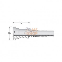 SFSH3216; ALFAGOMMA; Racord à sertir 4SH-DN32+Bride Ø 47,6 mm; pièce detachée