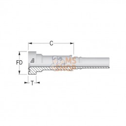 SFSCH2520; ALFAGOMMA; Raccord à sertir-4SH-DN25+Bride Ø 54,0 mm; pièce detachée