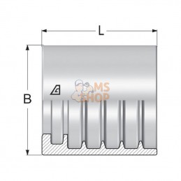 SFAD206; ALFAGOMMA; Jupe à sertir Ø23x24,7mm DN6 acier / zingué Alfagomma; pièce detachée