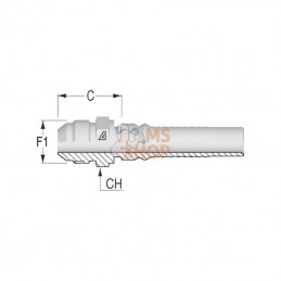 AGJH2017; ALFAGOMMA; Raccord 4SH DN20-1"1/16 JIC; pièce detachée