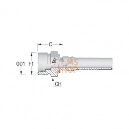 CESH2036; ALFAGOMMA; Raccord à sertir 4SH-DN20-25S-M36x2,0; pièce detachée