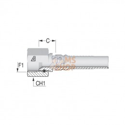 DKJH2021; ALFAGOMMA; Raccord 4SH-DN20-1"5/16 JIC; pièce detachée