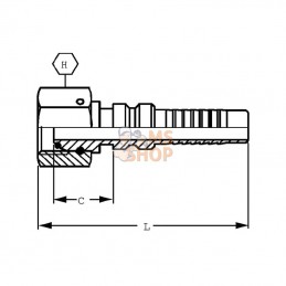 DKRH2516; ALFAGOMMA; Raccord 4SH-DN25-1" BSP; pièce detachée