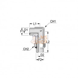 KIOM1114; ALFAGOMMA; Elbow ORFS 11/16"xM14; pièce detachée