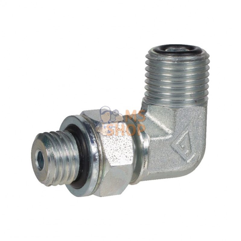 KIOM0912; ALFAGOMMA; Knie 90° ORFS 9/16" M12x1,5; pièce detachée KIOM0912; ALFAGOMMA; Knie 90° ORFS 9/16" M12x1,5; pièce detachée