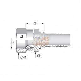 PA1010SAE; ALFAGOMMA; Raccord à sertir DN10-5/8 SAE; pièce detachée