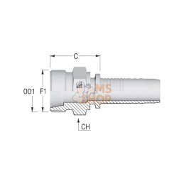 PR1318; ALFAGOMMA; Raccord DN13-M26x150-18L; pièce detachée