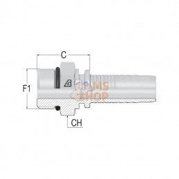 PC1314SAE; ALFAGOMMA; Raccord à sertir DN13-MS7/8; pièce detachée