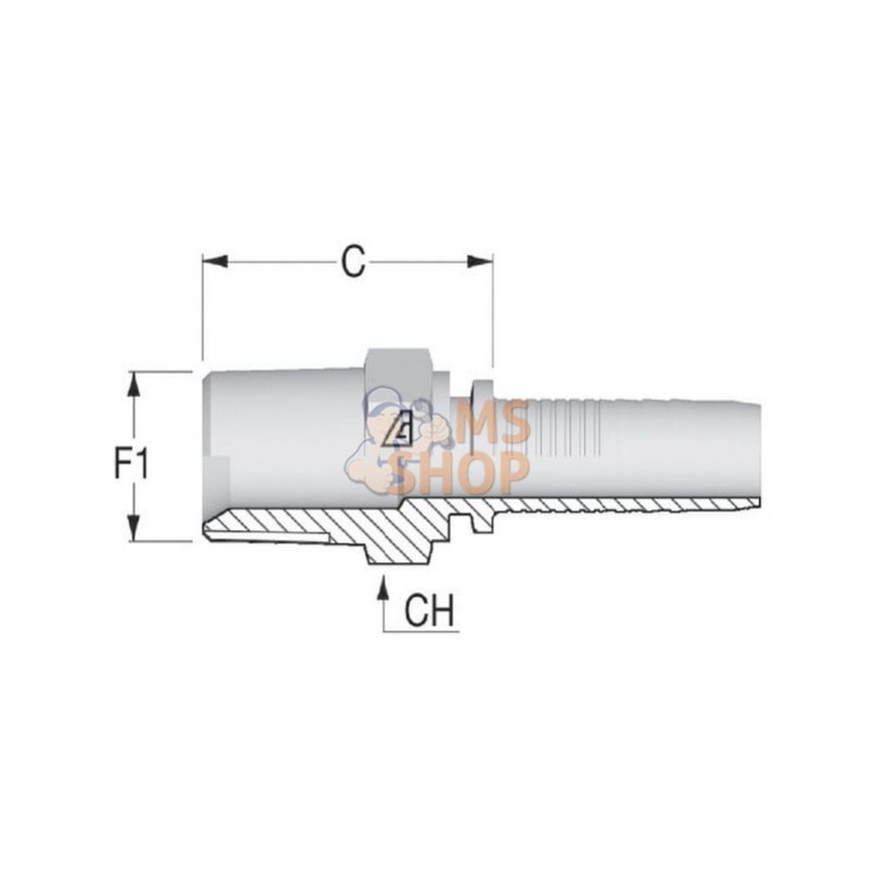 PE84; ALFAGOMMA; Raccord à sertir DN08-1/4 NPT; pièce detachée