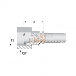 PF3224; ALFAGOMMA; Raccord sertir DN32-1"1/2 BSP; pièce detachée