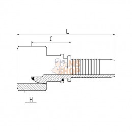 PF3224; ALFAGOMMA; Raccord sertir DN32-1"1/2 BSP; pièce detachée