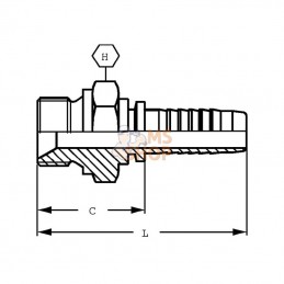 PN138P020; ALFAGOMMA; Raccord DN13-1/2 BSP 20pcs; pièce detachée