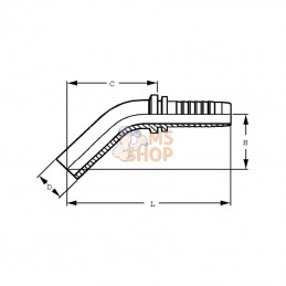 PT101245; ALFAGOMMA; Raccord lisse DN10-12L 45°; pièce detachée