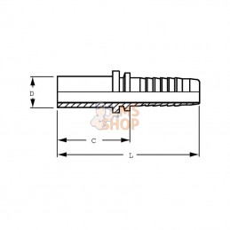 PU1316; ALFAGOMMA; Raccord lisse DN13-16S; pièce detachée