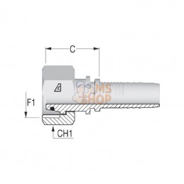 PGLO2545; ALFAGOMMA; Embout DN25 F M45x2-35L; pièce detachée