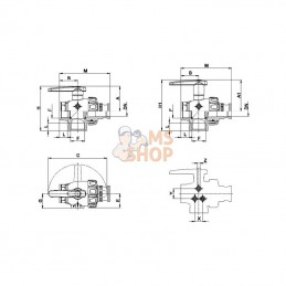 45525117; ARAG; Vanne à boisseau sph. 2" 3v.; pièce detachée