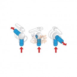 45525117; ARAG; Vanne à boisseau sph. 2" 3v.; pièce detachée