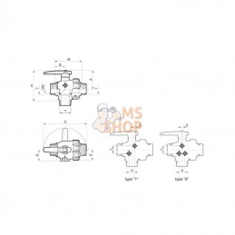 45524445; ARAG; Vanne à boisseau sph. T5 3v.; pièce detachée