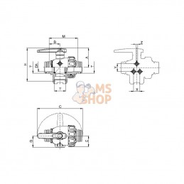 45524436; ARAG; Vanne à boisseau sph. T6 3v.; pièce detachée