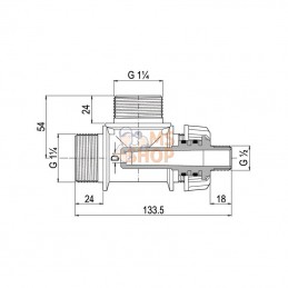 135509; ARAG; Raccord 3 voies a. venturi 9mm; pièce detachée