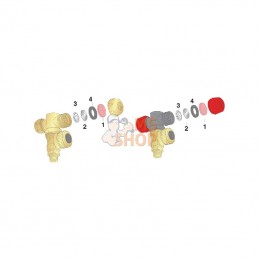 0058320900; ARAG; Porte-buse laiton double 1/4M; pièce detachée