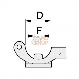 400550; ARAG; Support 3/4, alésage Ø10mm; pièce detachée