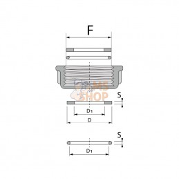 G40010; ARAG; Joint torique plat 2 1/2"; pièce detachée