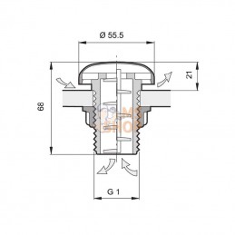 504203; ARAG; Réducteur 2"x11/4" int./ext.; pièce detachée
