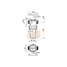 3262063; ARAG; Filtre de pression 1 1/2"; pièce detachée