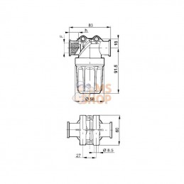 3240023; ARAG; Filtre de pression 1/2" 80-100 l/min; pièce detachée