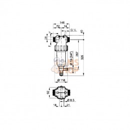 3262163; ARAG; Filtre autonettoyant 1 1/2"; pièce detachée