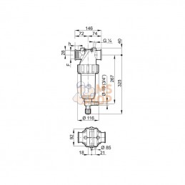 3282163; ARAG; Filtre de pression 11/2"; pièce detachée