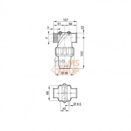 3244042; ARAG; Filtre à mailles 1"F 32 m; pièce detachée