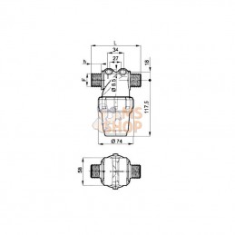 3222033; ARAG; Filtre de pression 3/4"; pièce detachée