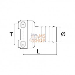1090516; ARAG; Embout pour tuyau T5F 16mm; pièce detachée