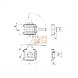 453015A66; ARAG; Vanne à boisseau sphériqu; pièce detachée