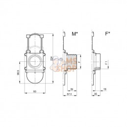 450036; ARAG; Vanne 1 1/2" femelle-femelle; pièce detachée