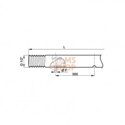 0042061; ARAG; Tige inoxydable 1/2" 4 trous; pièce detachée