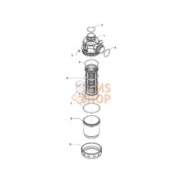 31220D3; ARAG; Filtre d'aspiration 60-100l T5; pièce detachée